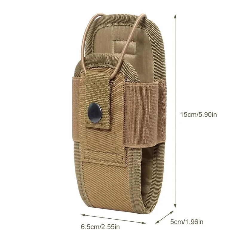 Bolsa táctica para walkie-talkie de Radio Molle 1000D, bolsa de cintura, soporte de bolsillo, funda de interfono portátil, bolsa de transporte para caza y Camping - imagen 4