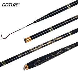 Goture Mini caña pescar fibra carbono telescópica agua dulce