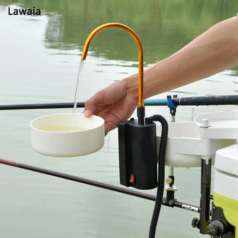 Lawaia-bomba de agua de pesca, herramientas de pesca, dispositivo automático de llenado de agua, bomba eléctrica automática para equipo de pesca salvaje - imagen 4