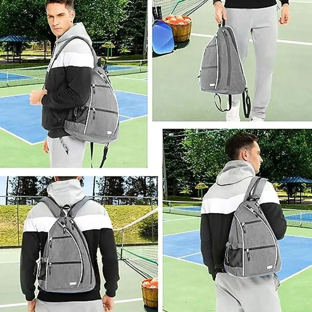 Mochila ligera de Pickleball con soporte para botella de agua, mochilas deportivas ajustables, bolsa de tenis con bolsillo para teléfono colorida para senderismo - imagen 5