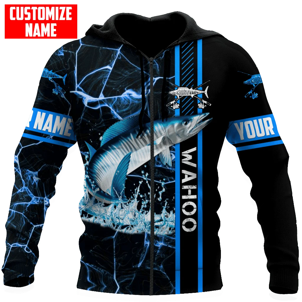 KJ875 Sudadera pesca Wahoo tridimensional personalizada - Unisex - imagen 5