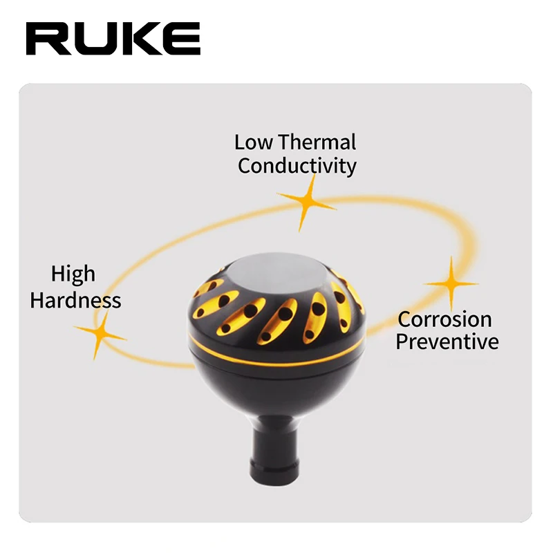 Ruke, 1 perilla de mango de carrete de pesca para carrete tipo S/D, perilla de aleación, diámetro de 30mm, 14g, incluye 2 uds. De rodamientos para rueda de pesca DIY - imagen 5