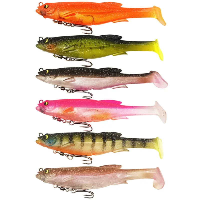 Señuelo Artificial de silicona suave para pesca, aparejo de plantilla para agua dulce y salada, Swimbait, 12,5 cm, 21g, 1 unidad - imagen 5