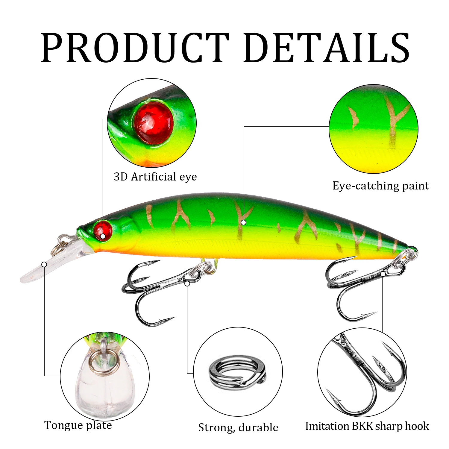 Señuelo de pesca de pececillo hundido, 1 piezas, Wobblers 10,5 cm 25,5g, cebo duro Artificial de buceo profundo, Crankbait, aparejos de pesca de lubina - imagen 3