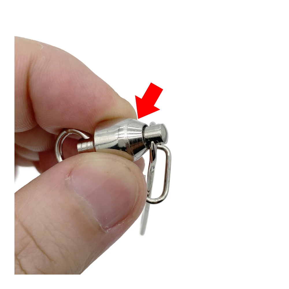 Conector de pesca de acero inoxidable, 10 piezas, desplazamiento de rotación de alta velocidad con rodamientos de bolas, señuelo, accesorios de equipo de pesca - imagen 5