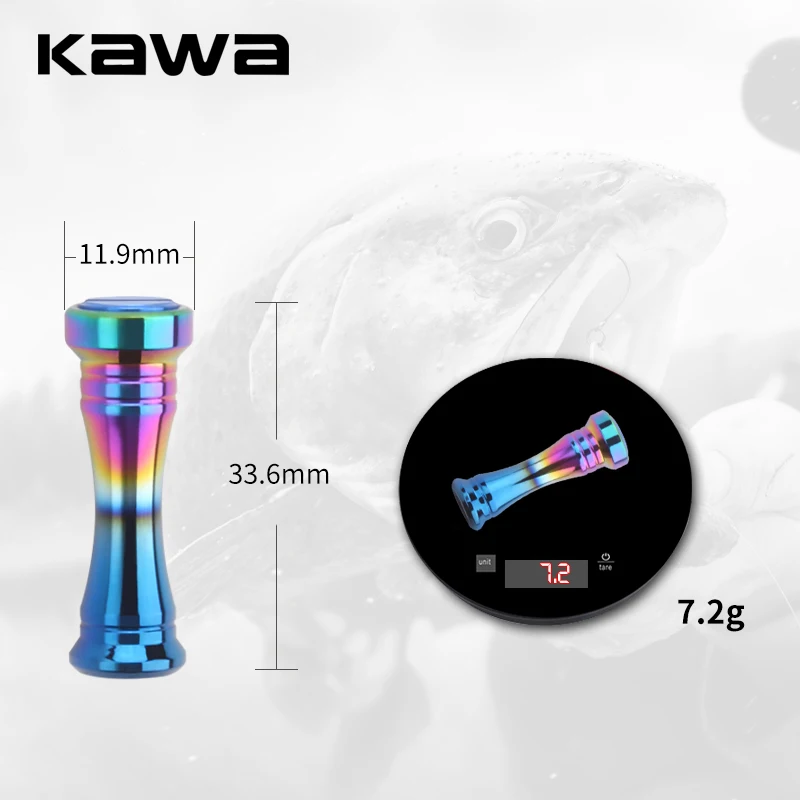 Kawa-perilla de mango de aleación de titanio para carrete de pesca, accesorio para carrete de pesca, 2 unidades, DIY - imagen 3