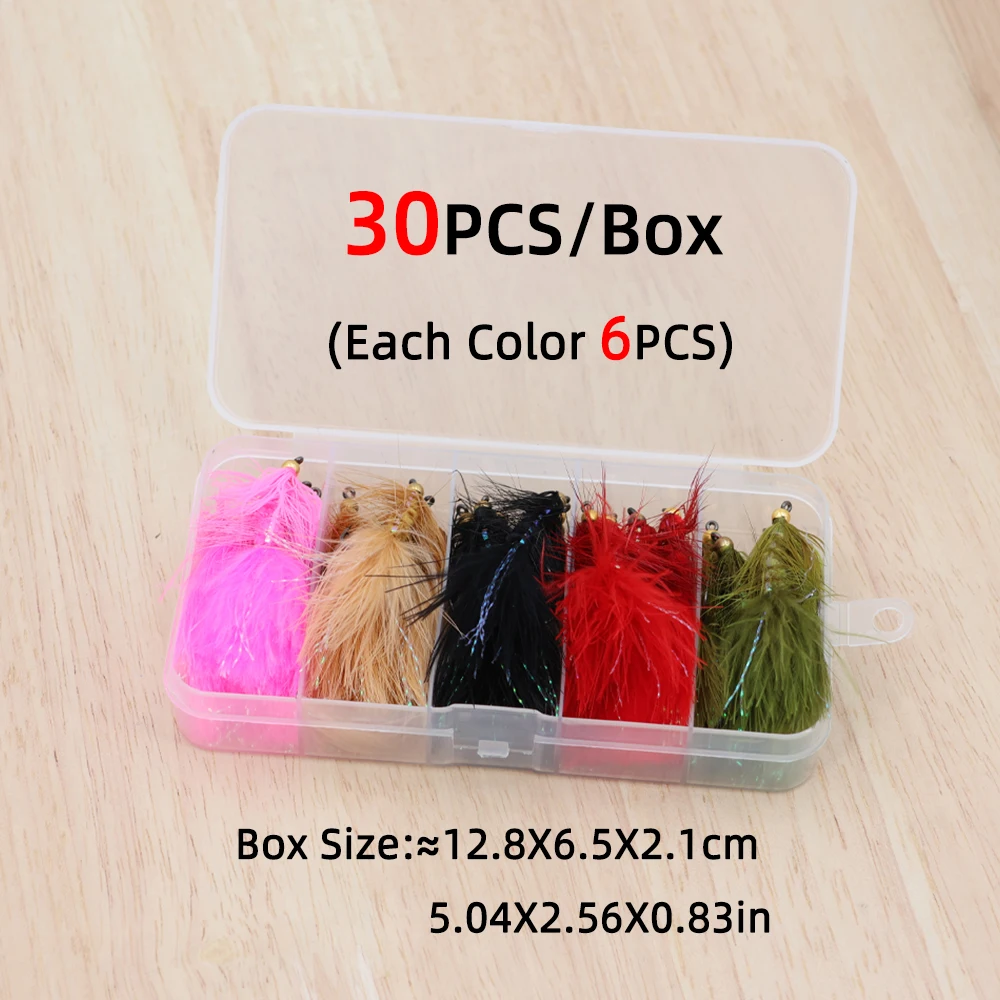 Woolly Bugger Streamers Ellllv – Cabeza latón para agua salada y dulce - imagen 3