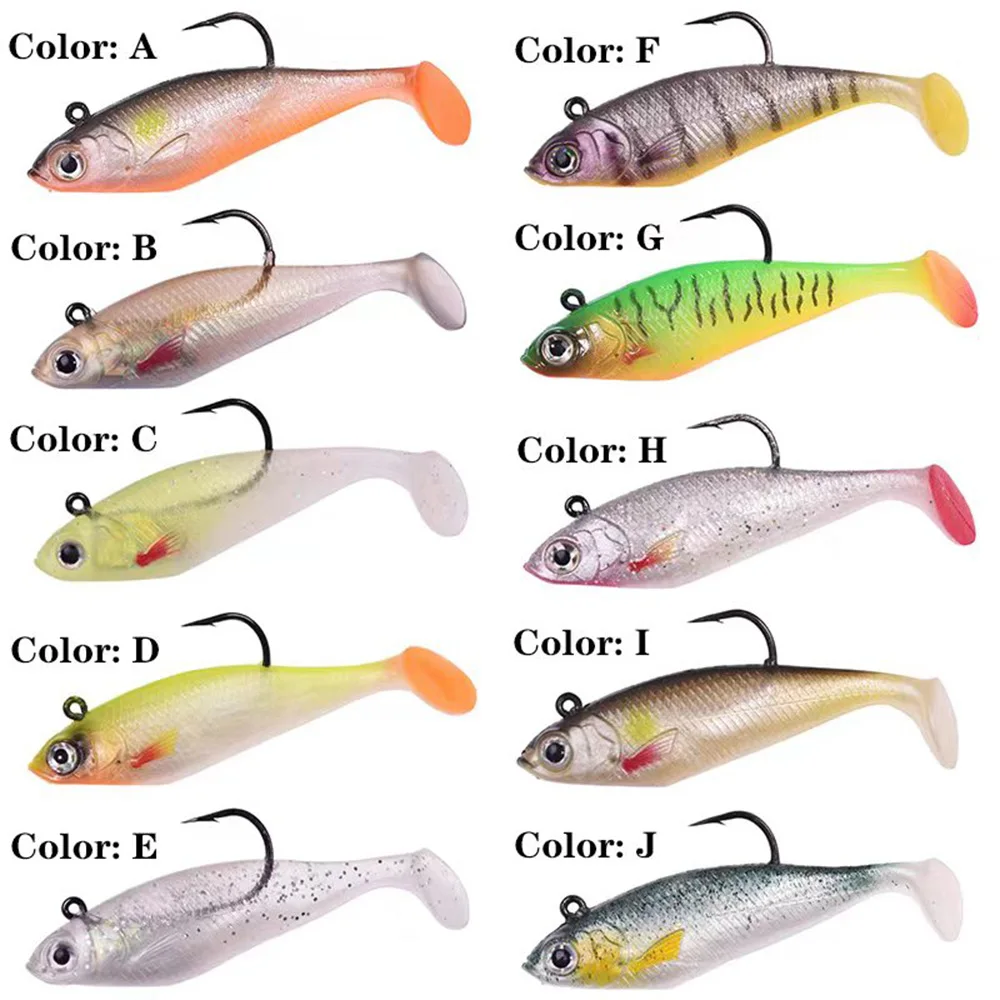 1/3 Uds Softbait 9,8g 7,5 cm pesca en agua salada señuelos de silicona Shad Swimbait Pike Bass perca Zander plantilla de pececillo negro - imagen 4