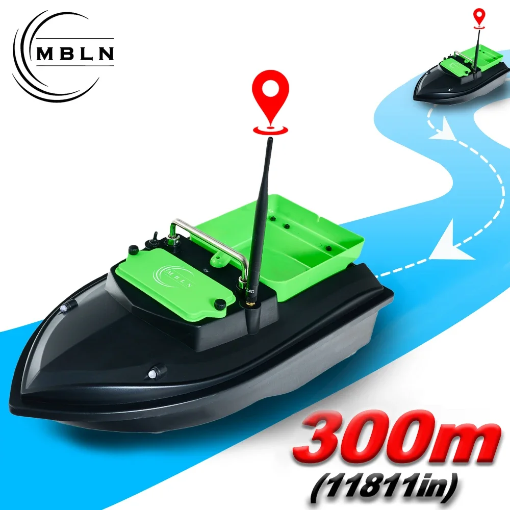 MBLN Barco de cebo para pesca de carpa, doble caballete, carga de 2 kg, alcance remoto de 300 m, velocidad de 1 m/s, herramienta de cebo de precisión para pescadores - imagen 4