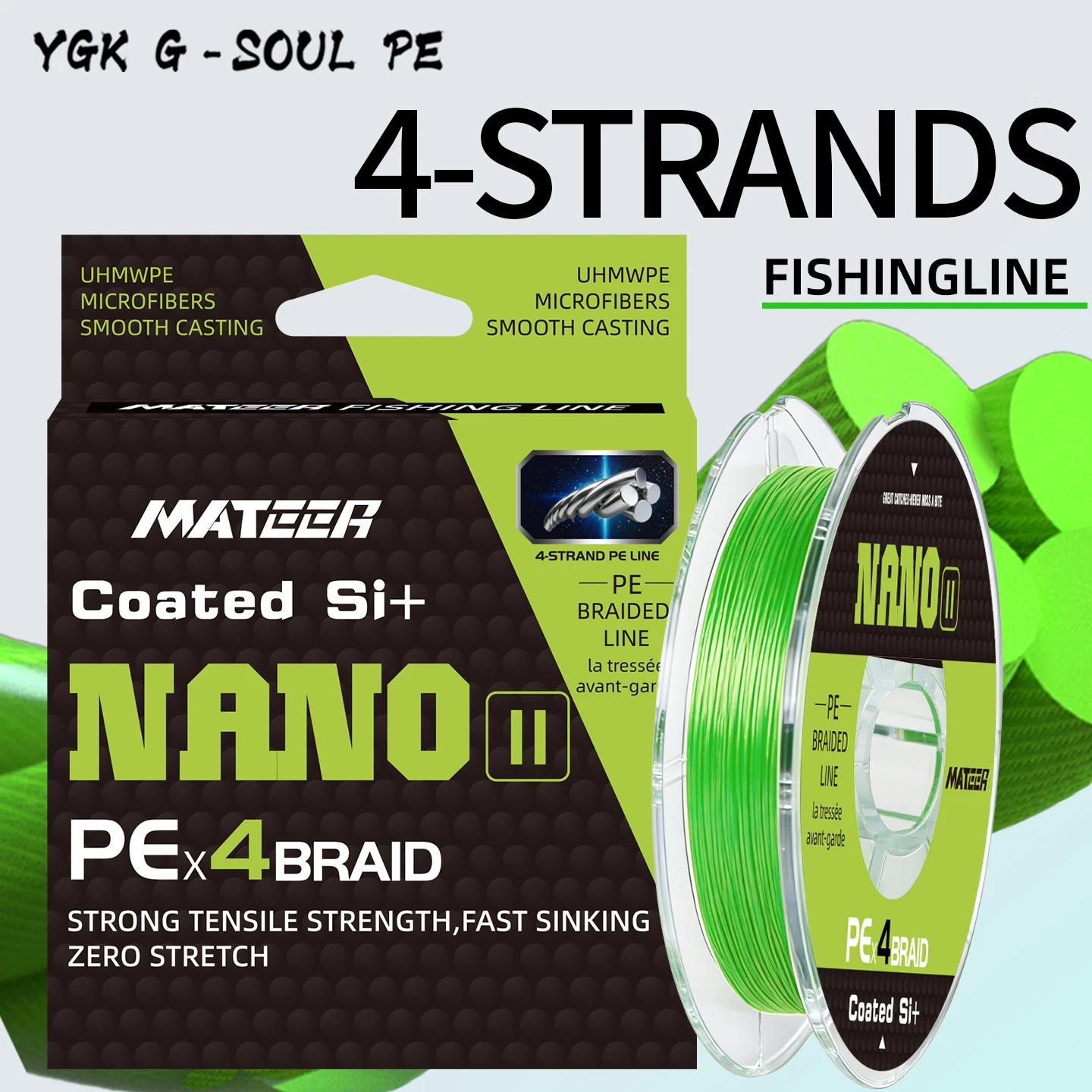 Línea trenzada YGK X4 súper suave para carpa - imagen 4
