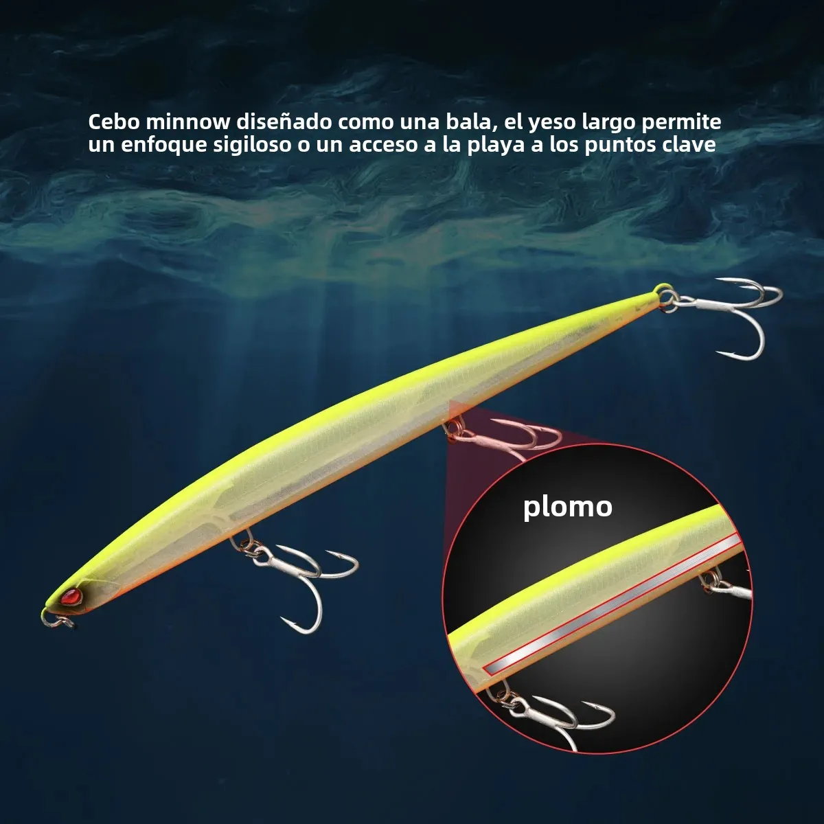 Señuelo de pesca Jerkbait de pececillo de hundimiento pesado, 180mm, 52G, aparejos de cebo de lubina de agua salada y tierra - imagen 4