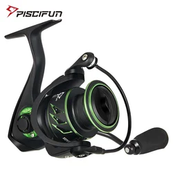 Carrete de pesca giratorio Piscifun Viper X, arrastre máximo de 4-15KG, 5,2: 1/6, 2:1, alta velocidad, 10 + 1BB, carretes de pesca ultraligeros suaves y rápidos