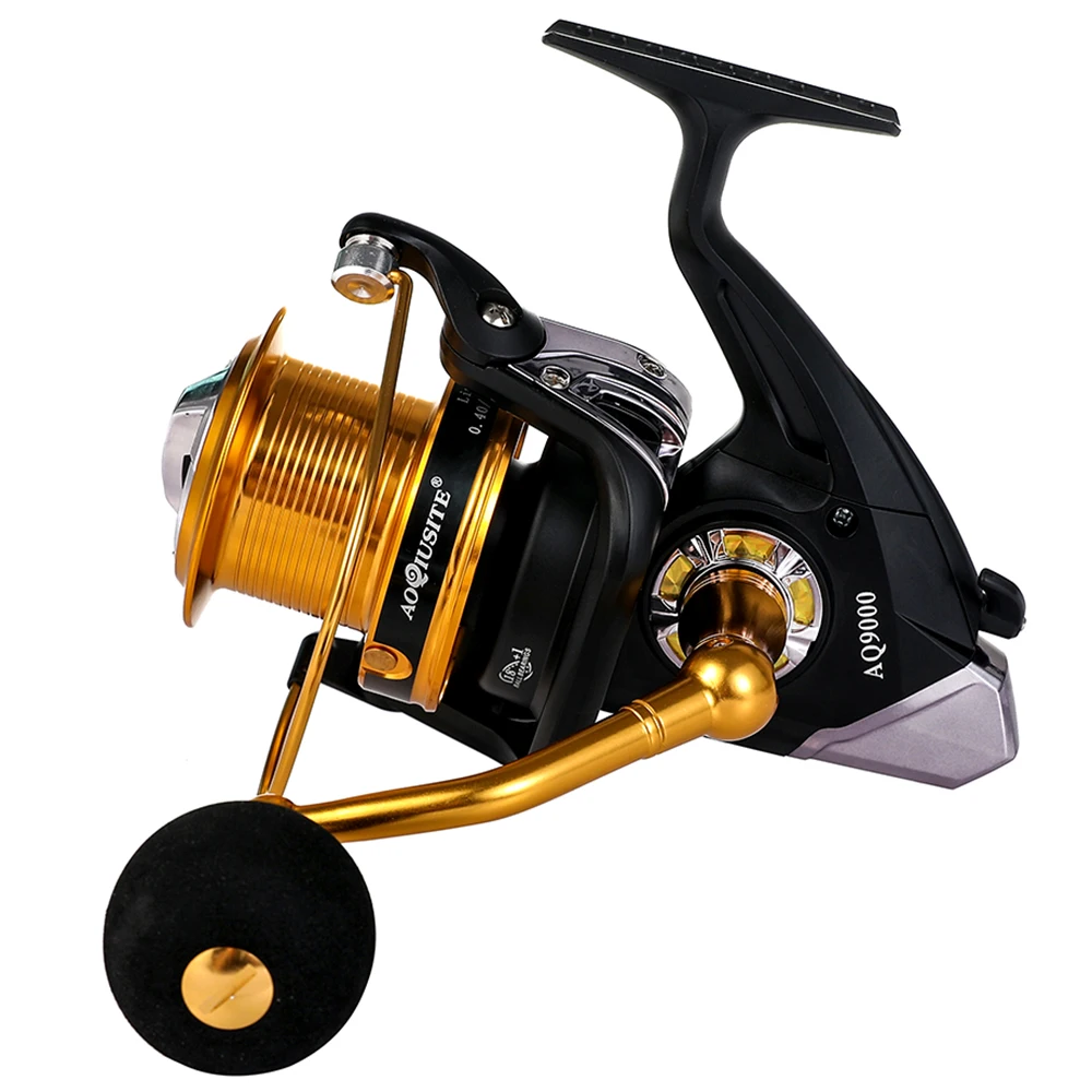 Carrete giratorio Jigging de arrastre de 15KG, serie 8000/9000/10000, carretes de pesca de Surf, engranaje de fundición larga, relación: 4,9: 1, carrete grande de agua salada - imagen 4