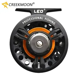 Carrete pesca mosca metal con rueda 1:1 rodamiento bolas agua salada