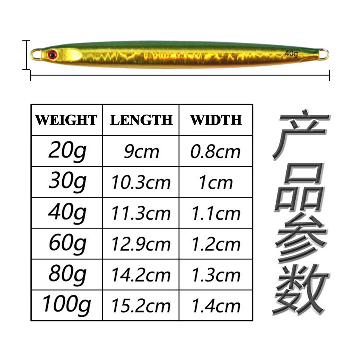 Plantilla de velocidad, plantillas de Metal, cebos artificiales, señuelo de Jigging, cebo de aguas profundas, señuelos de peces 40g60g80g100g, anzuelo de agua salada, plantillas de pesca lenta - imagen 4