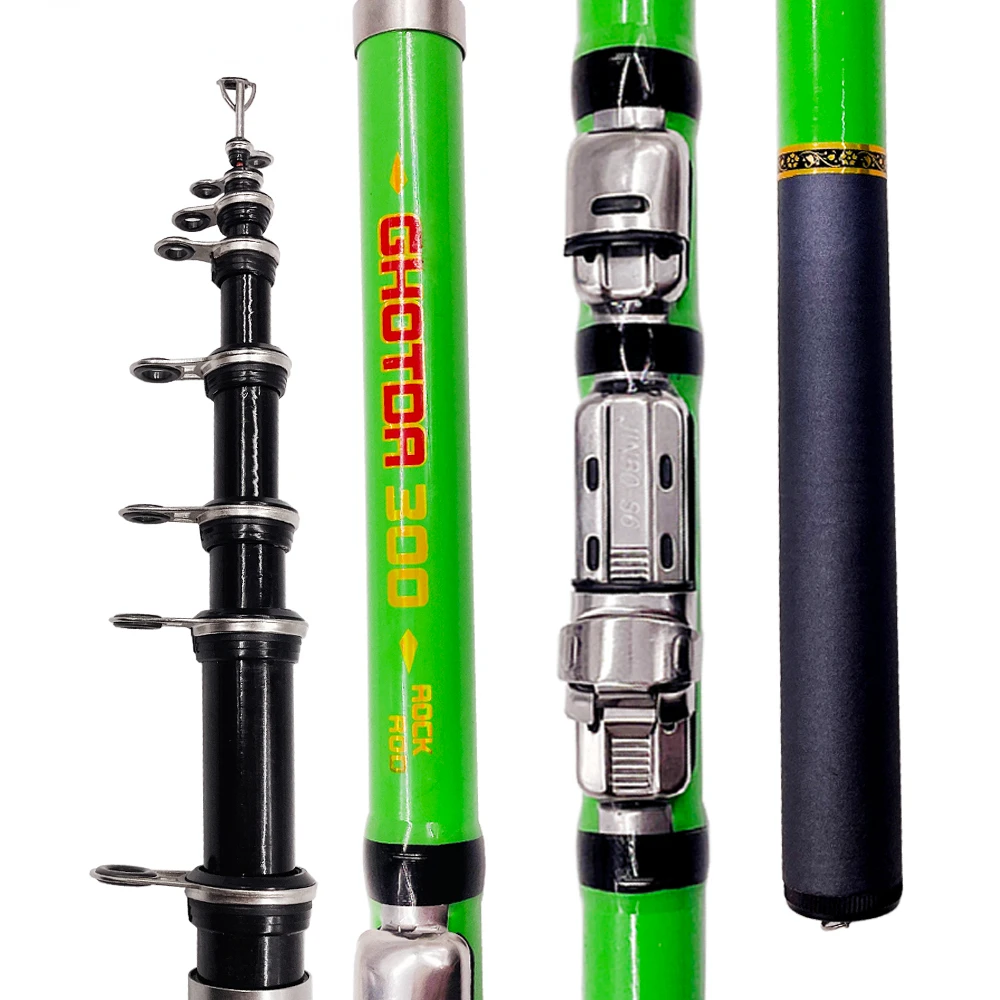 Cañas de pescar telescópicas de mar, alimentador de fundición giratoria corta, ultraligero, herramientas de pesca de fundición, 1,5-3,0 m - imagen 2