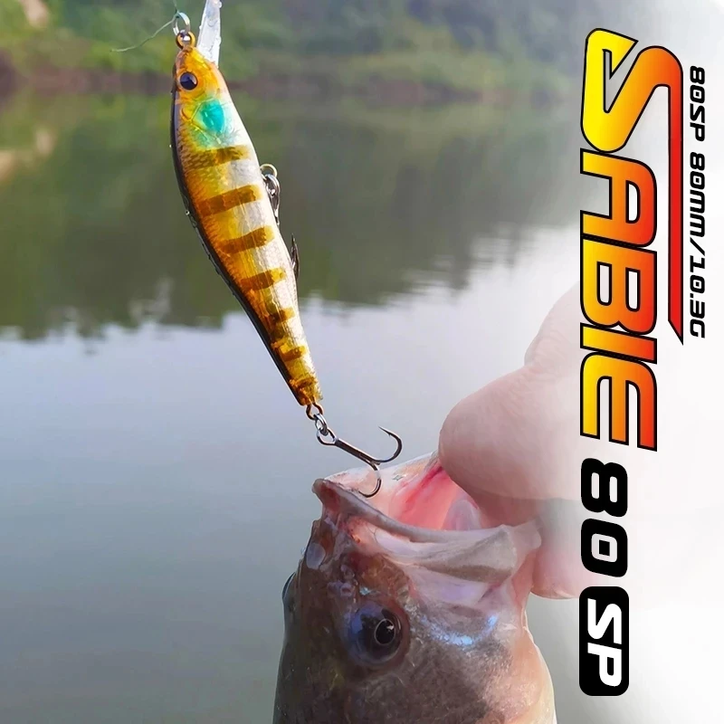 TSURINOYA 80SP Jerkbait suspendido 80mm tungsteno para lubina y lucio - imagen 2