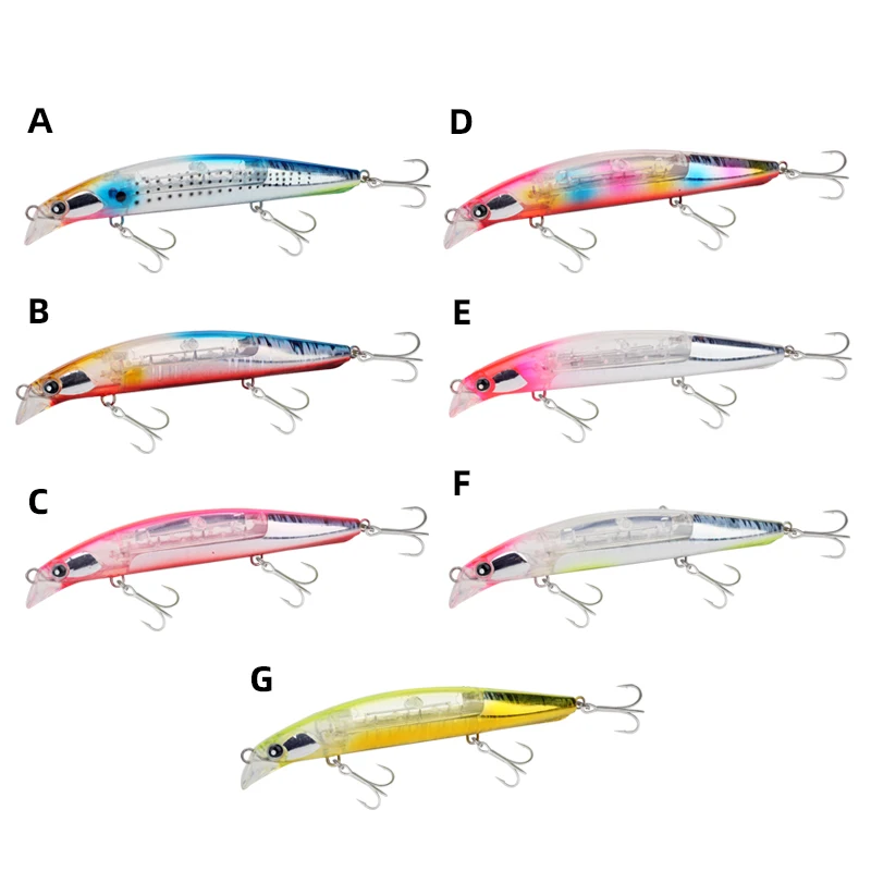 Le Fish 140mm 32g lubina hundimiento Minnow Señuelos de Pesca Spin Breeze señuelo de fundición súper larga para pesca en agua salada - imagen 5