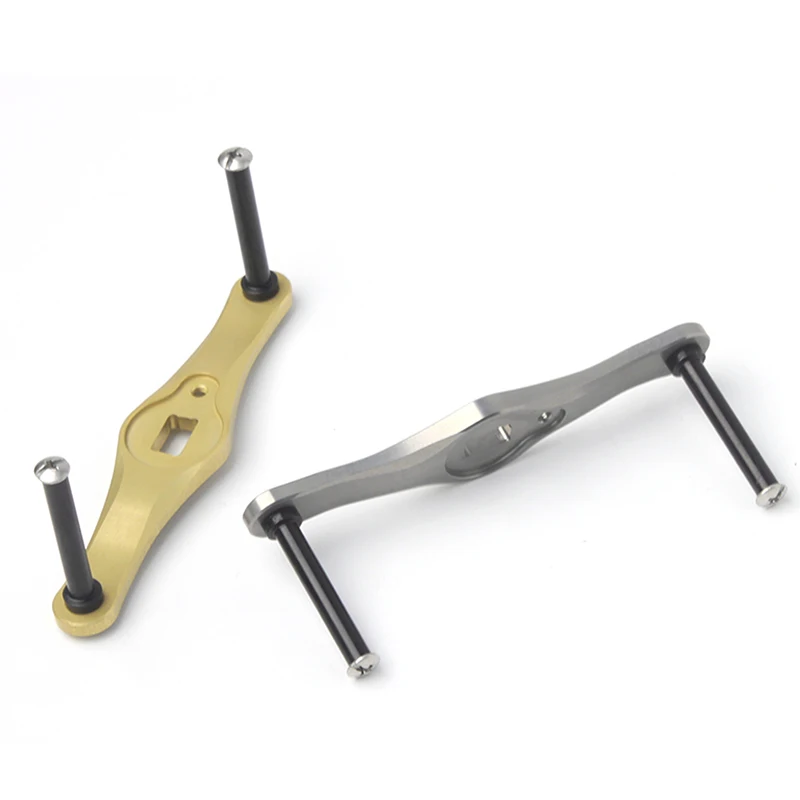 Kawa nuevo carrete mango recto aleación de aluminio mano sin perilla para D/A/S tamaño del agujero de Baitcasting 7*4/8*5mm longitud 110/100/90mm DIY - imagen 2