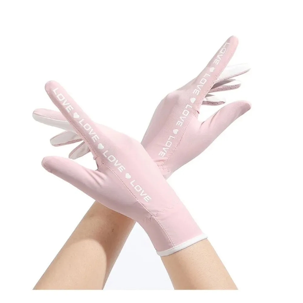 Guantes de verano antideslizantes para mujer, guantes de ciclismo con palma calada transpirable, protección solar UPF 50+, guantes de pesca