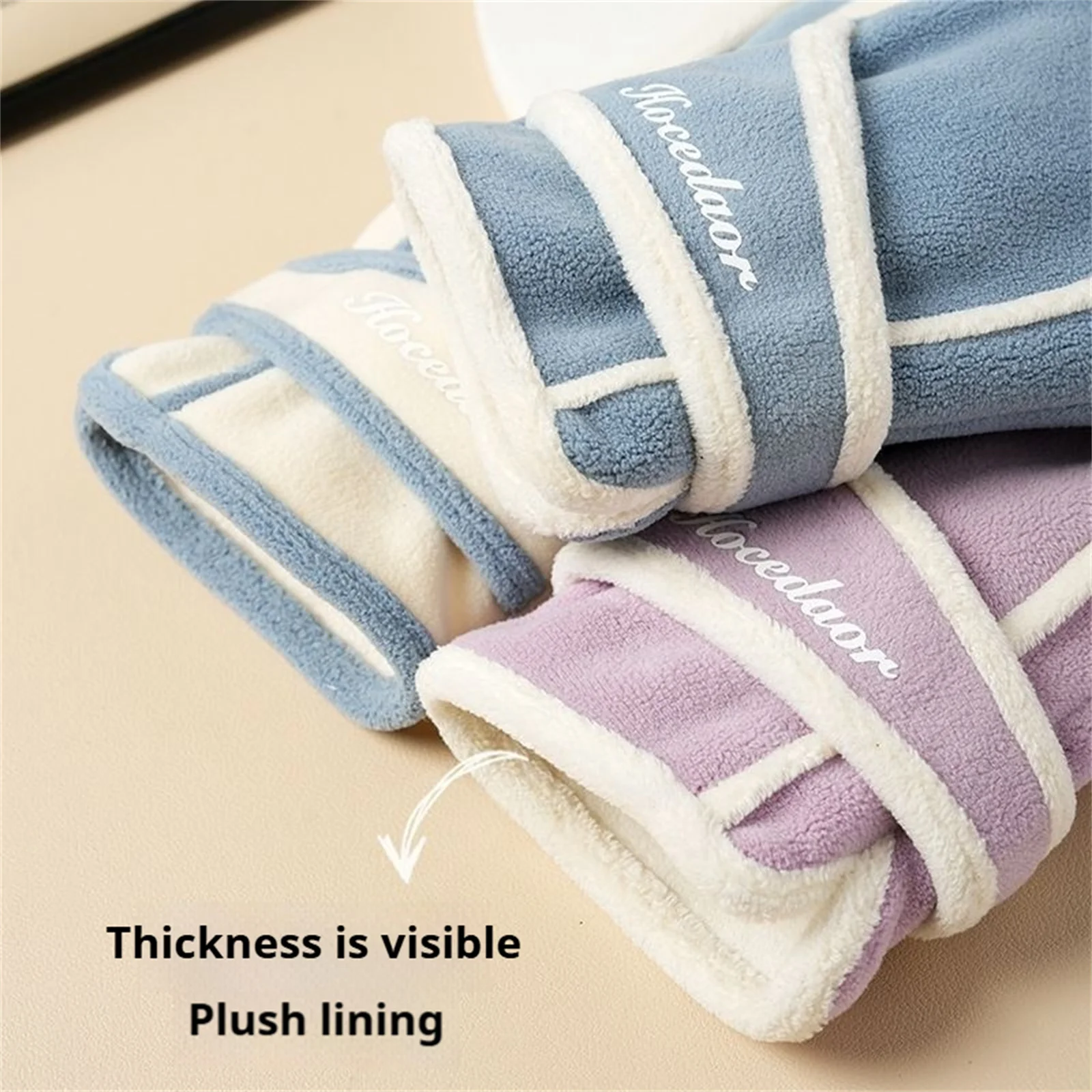 Guantes de pesca al aire libre para mujer, guantes de felpa con diseño de bloqueo de Color a la moda, ciclismo, Camping, esquí, manoplas cálidas a prueba de viento - imagen 2