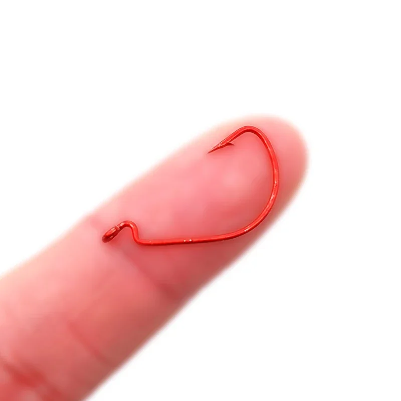 OUTKIT 10 Uds mini estilo anzuelos de gusano suave acero alto en carbono anzuelos súper cerradados anzuelos señuelo Softjerk aparejos de pesca Rockfishing - imagen 2