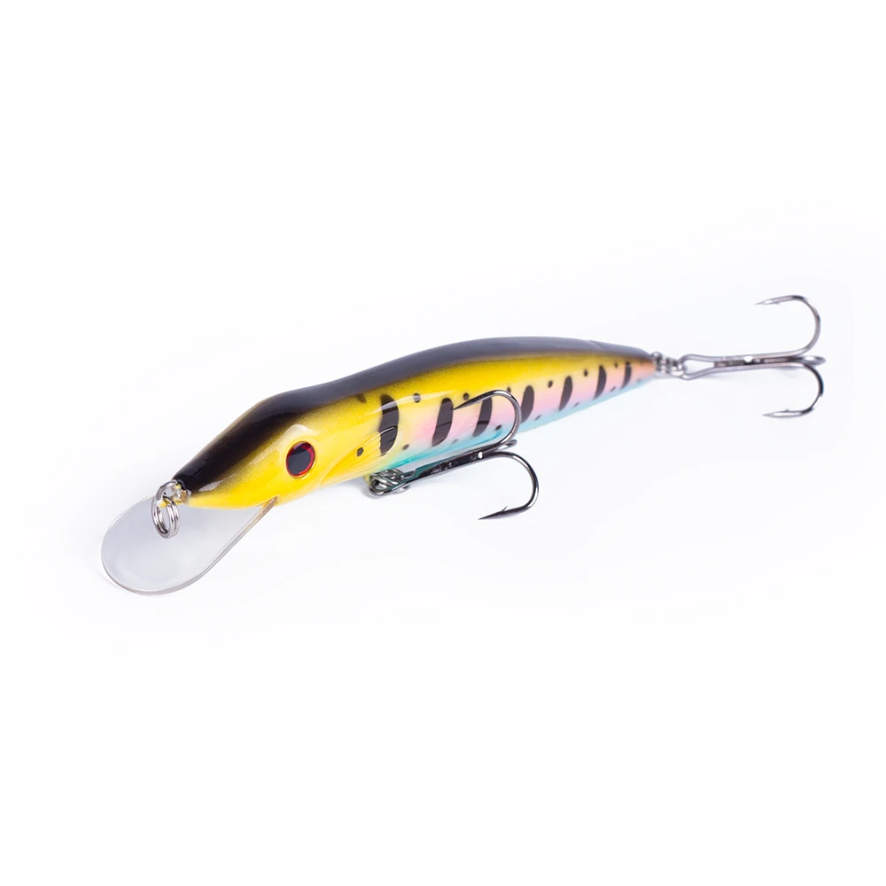 Hanlin Minnow Jerkbait Señuelo flotante duro para lucio musky lubina - imagen 3