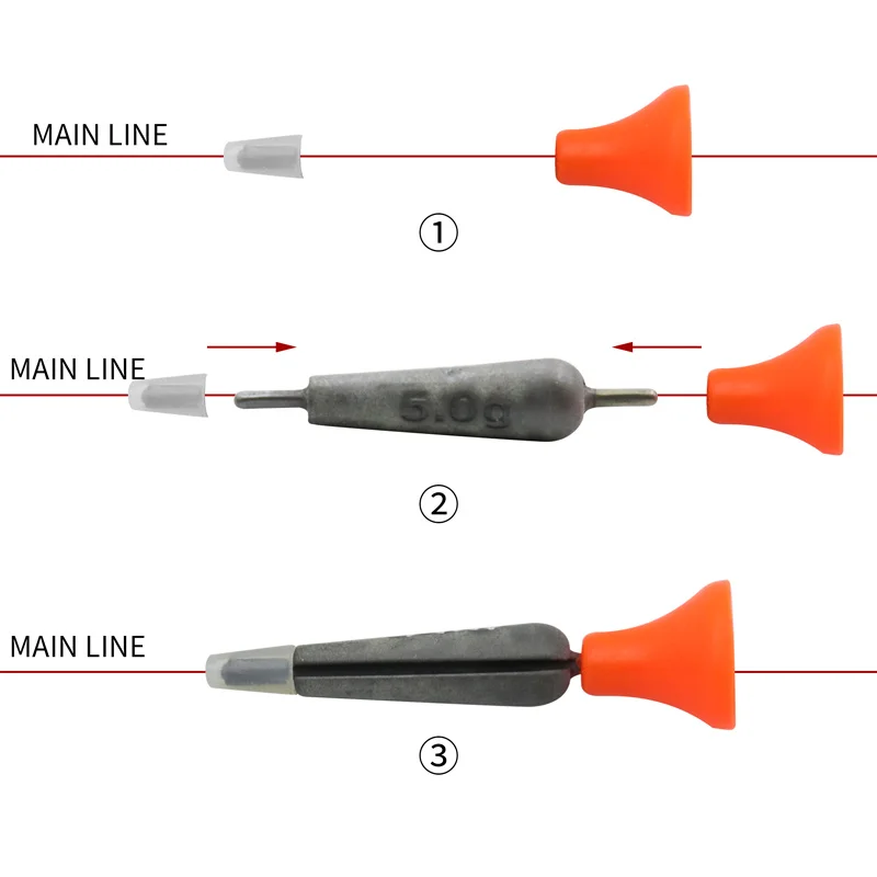 ZYZ-plomo de plomo de cambio rápido para par, con flotador Apo, resistente al viento y a la onda, hundimiento rápido, accesorios de pesca en roca marina - imagen 4