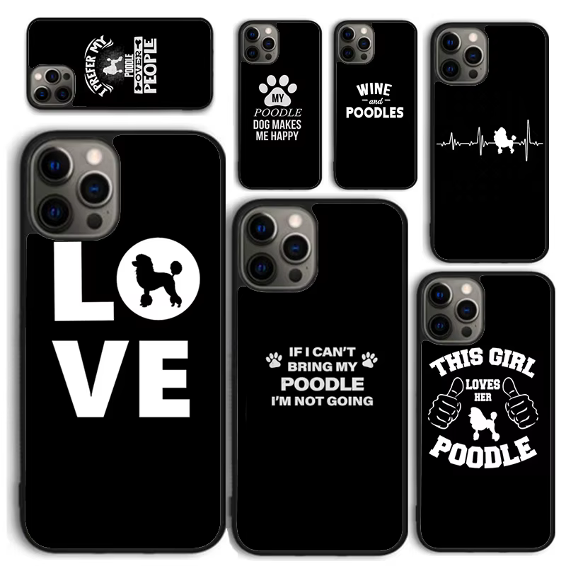 I love my poodle Funda para iPhone 17/16/15/14/12/13/11 Plus/Pro Max