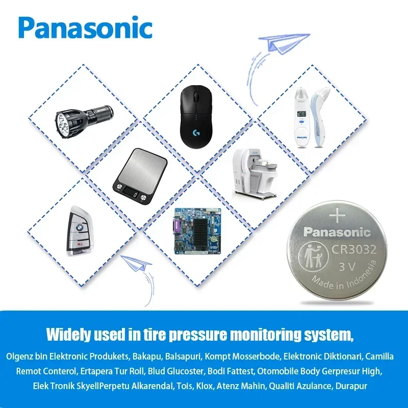 Pila botón Panasonic CR3032 3V para báscula de pesca - imagen 3