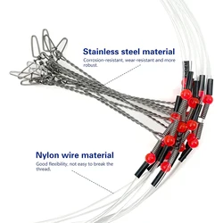 Bajada de pesca nylon con giratorios y mosquetones – 2 brazos