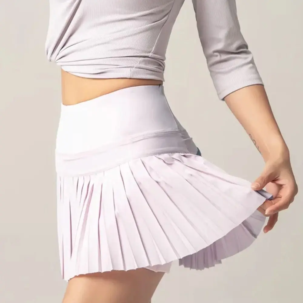 Falda deportiva de verano de cintura alta para mujer, faldas atléticas de Golf antigolpes de secado rápido, doble capa, cómodas - imagen 4