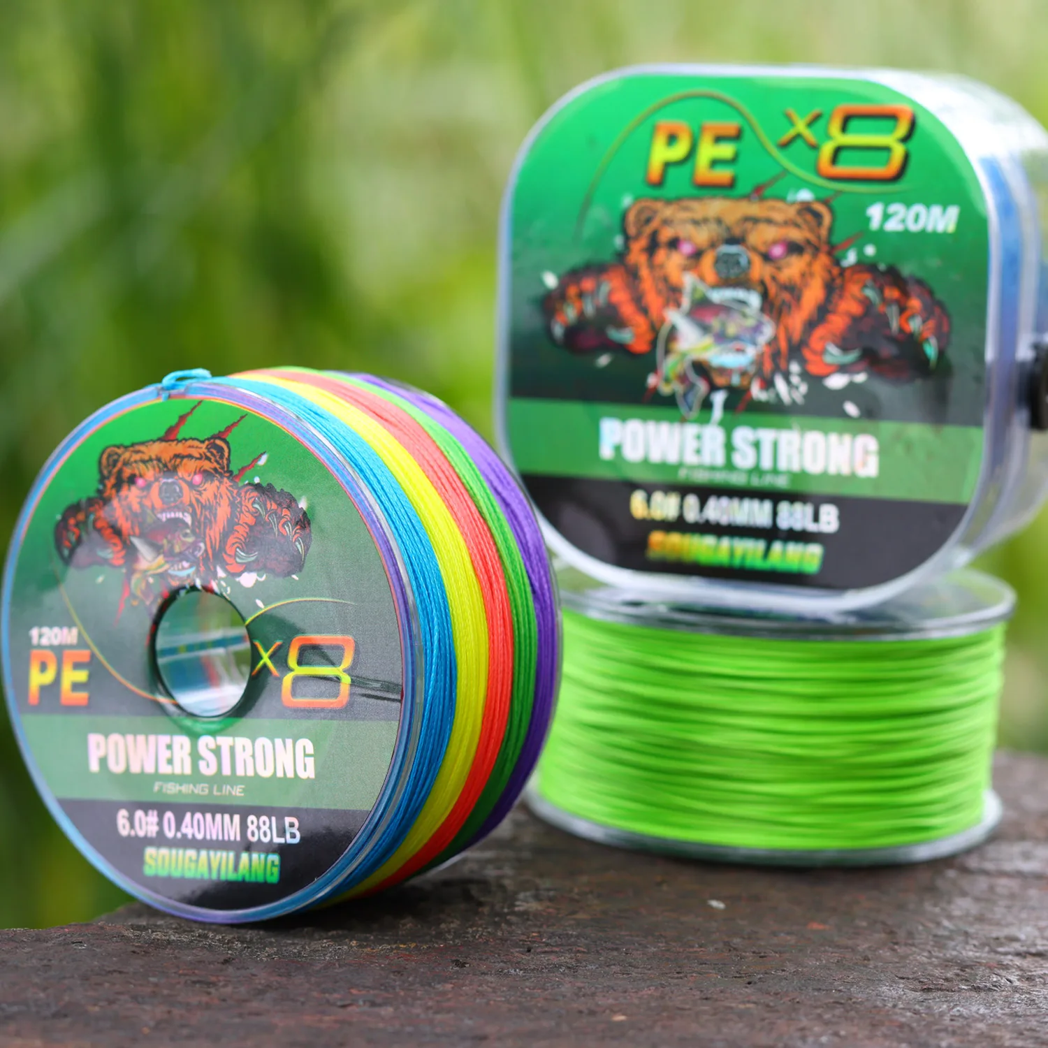 Paquetes coloridos de la línea de pesca trenzada para aventuras de pesca versátiles