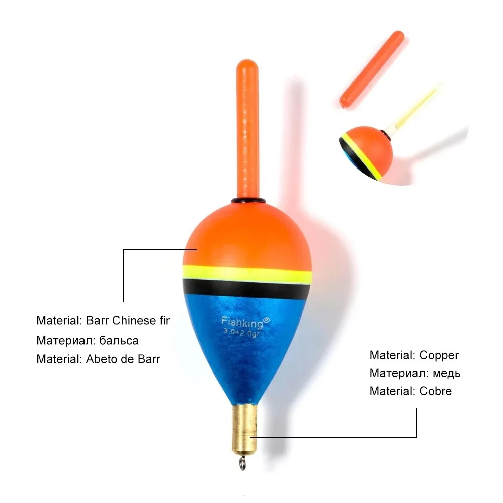 5 uds Barguzinsky flotador de abeto flotador de pesca colgante de latón 2 + 2g 3 + g 4 + 2g 5 + 3g boya Vertical accesorios de pesca en roca - imagen 5