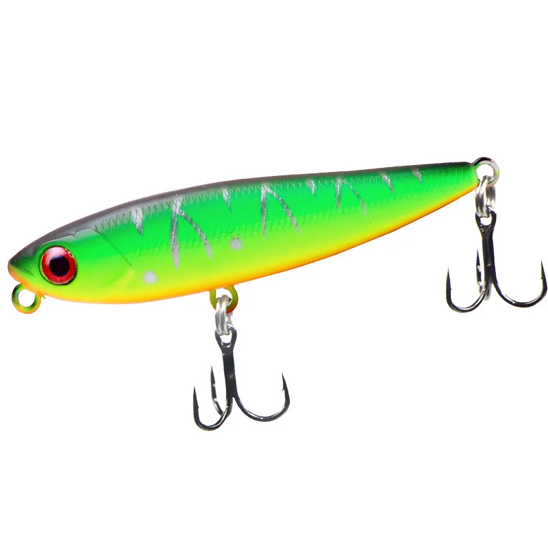 AOCLU-Cebo de lápiz flotante, Wobbler duro, Swimmer de superficie Topwater, anzuelos triples de lámina recargable, calidad japonesa, 60mm, 3G - imagen 2