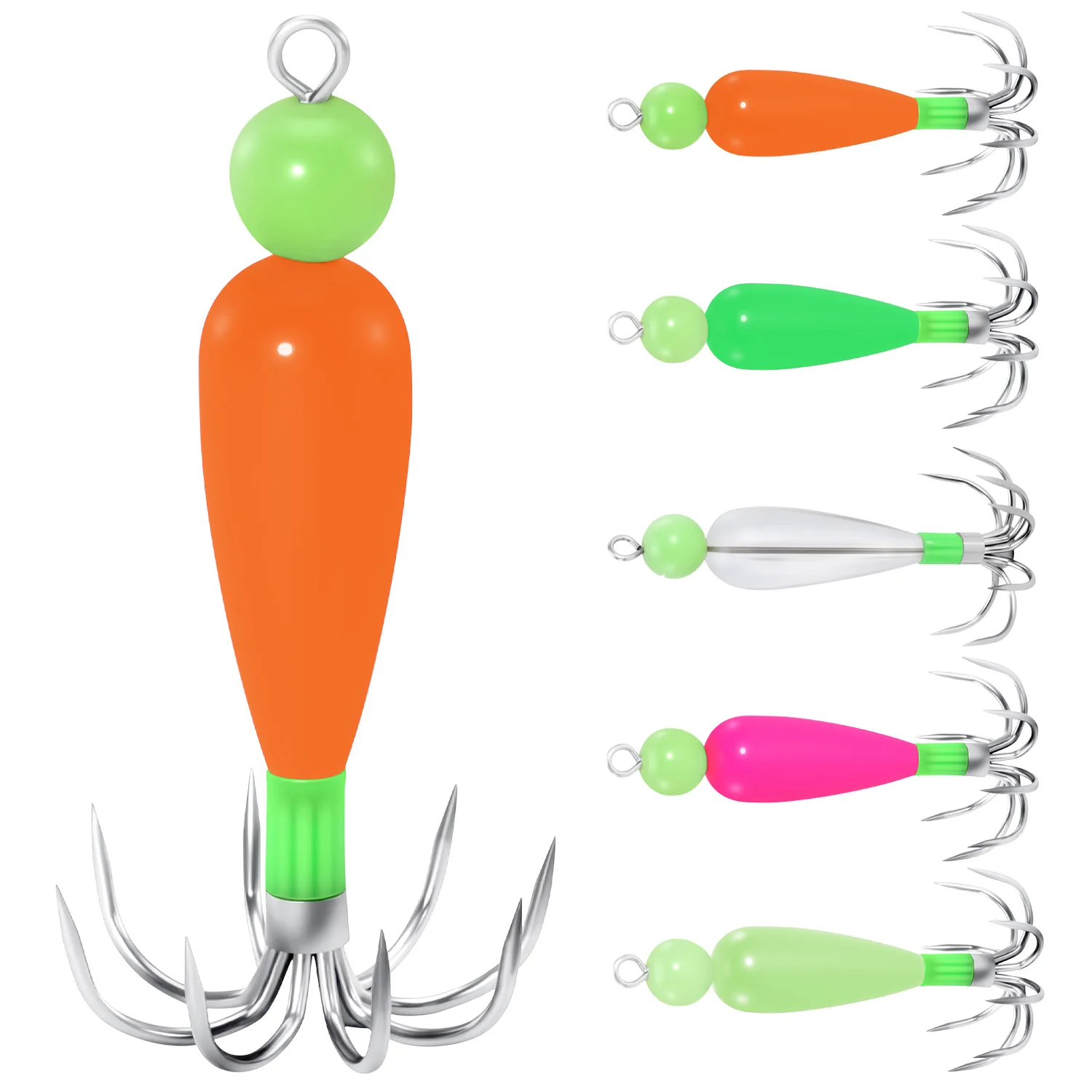 Cebo de Pesca Sougayilang, cebo Artificial de plástico duro, cebo falso luminoso, anzuelo de calamar, señuelo de Pesca, aparejos de Pesca - imagen 2