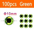 Green 100pcs 10mm