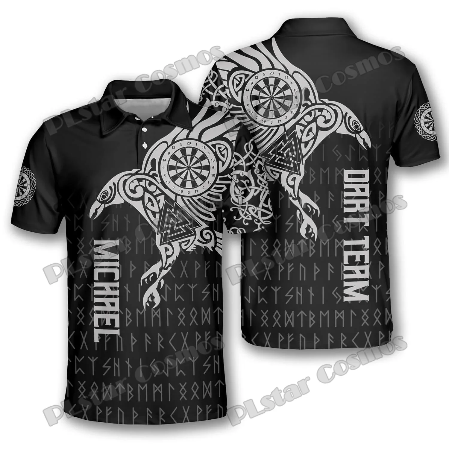 PLstar Cosmos-Camiseta de manga corta para hombre, Polo con estampado 3D personalizado de tatuaje del árbol de la vida nórdico, a la moda, informal, de verano, PLP24 - imagen 4
