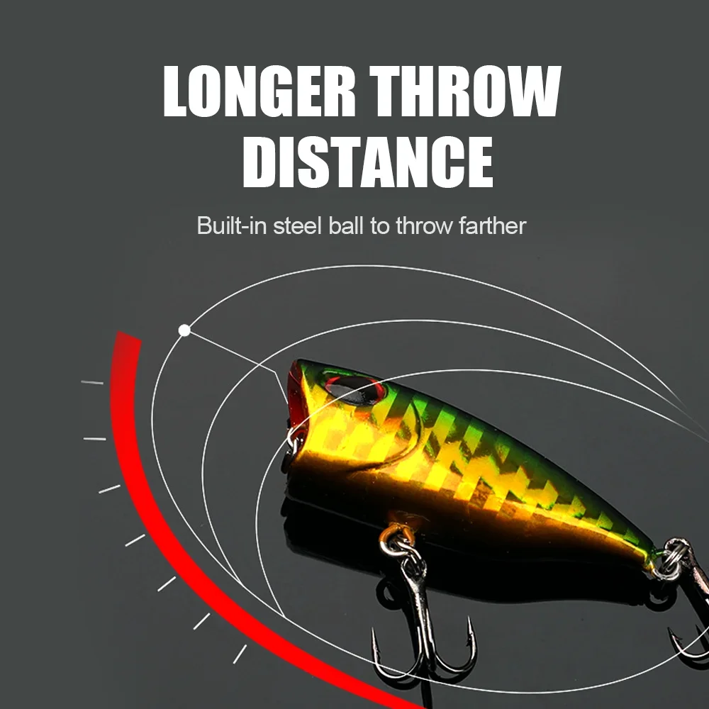 Topwater Popper cebo duro Wobblers artificiales aparejos de pesca de plástico lubina Lucio flotante superficie oscilante señuelo de pesca - imagen 3