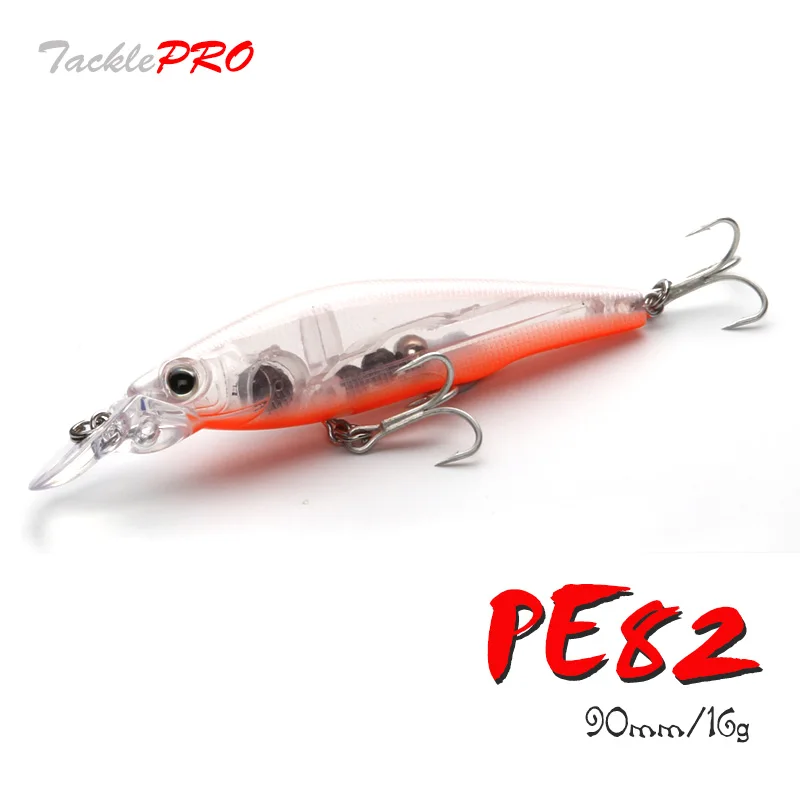 TacklePRO-M82 Señuelo de pesca profesional Minnow, aparejos de pesca, cebo para lubina, aparejos de pesca, Wobblers de natación, calidad, 90 mm, 16 g, 1 m