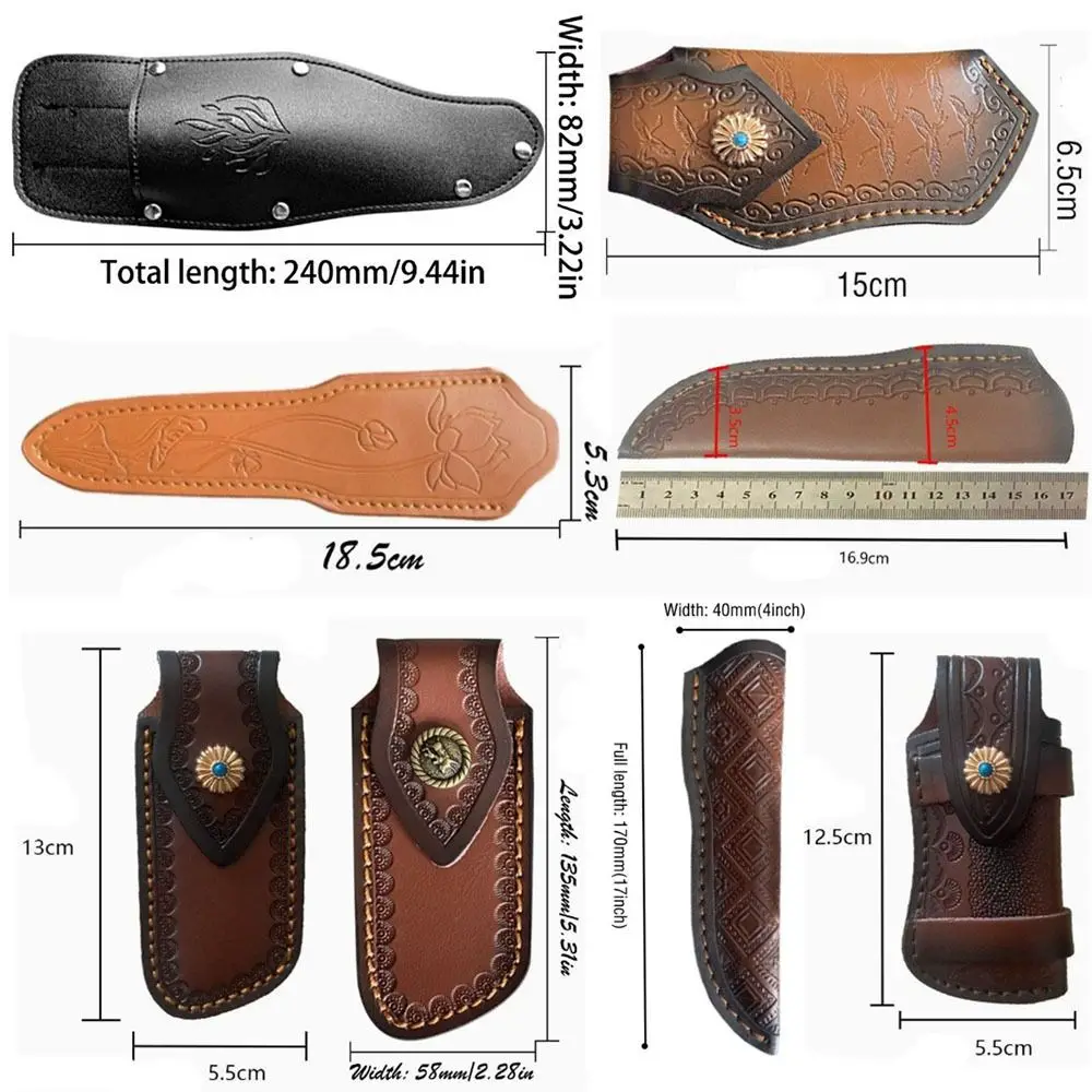 Con hebilla para cinturón, funda para cuchillo, bolsillo multiestilos, bolsa de herramientas multifunción, funda protectora para cuchillo, accesorios para exteriores - imagen 5