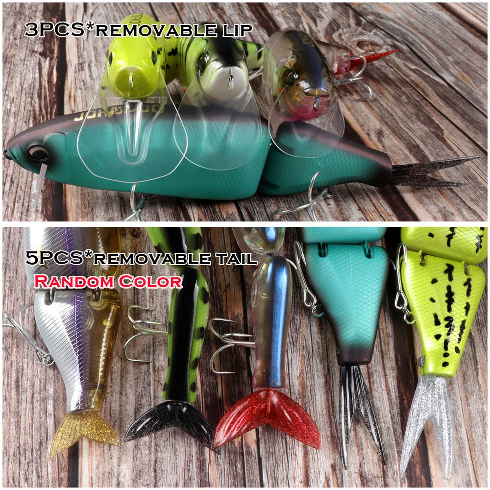 JOHNCOO-señuelo de pesca grande Swimbait, cebo duro Artificial de 135mm y 160mm, señuelo de pesca articulado para Predator Wobbler Minnow Pike - imagen 4