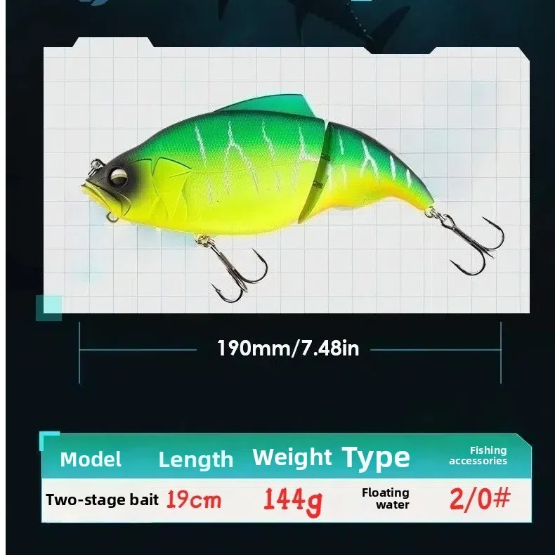 MUKUN 190mm 130g Top Wobblers profesionales aparejos de pesca Señuelos de pesca cebo vibratorio para pesca en hielo accesorios artificiales - imagen 3