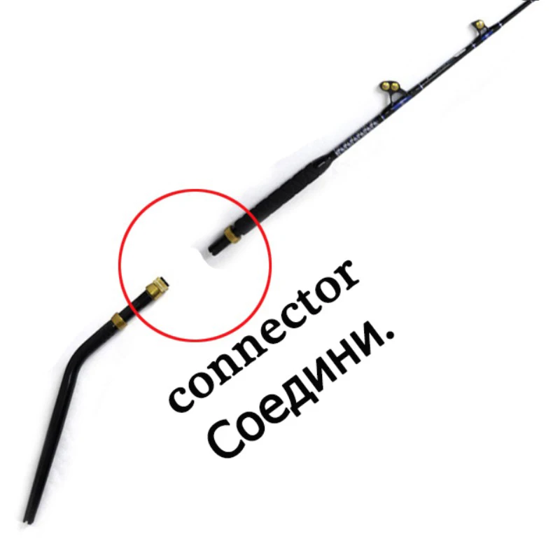 ORJD caña de pescar curva recta Karbon curlling, 59cm-73cm, mango de caña de pescar, accesorios de pista de pesca de carpa de agua salada - imagen 4