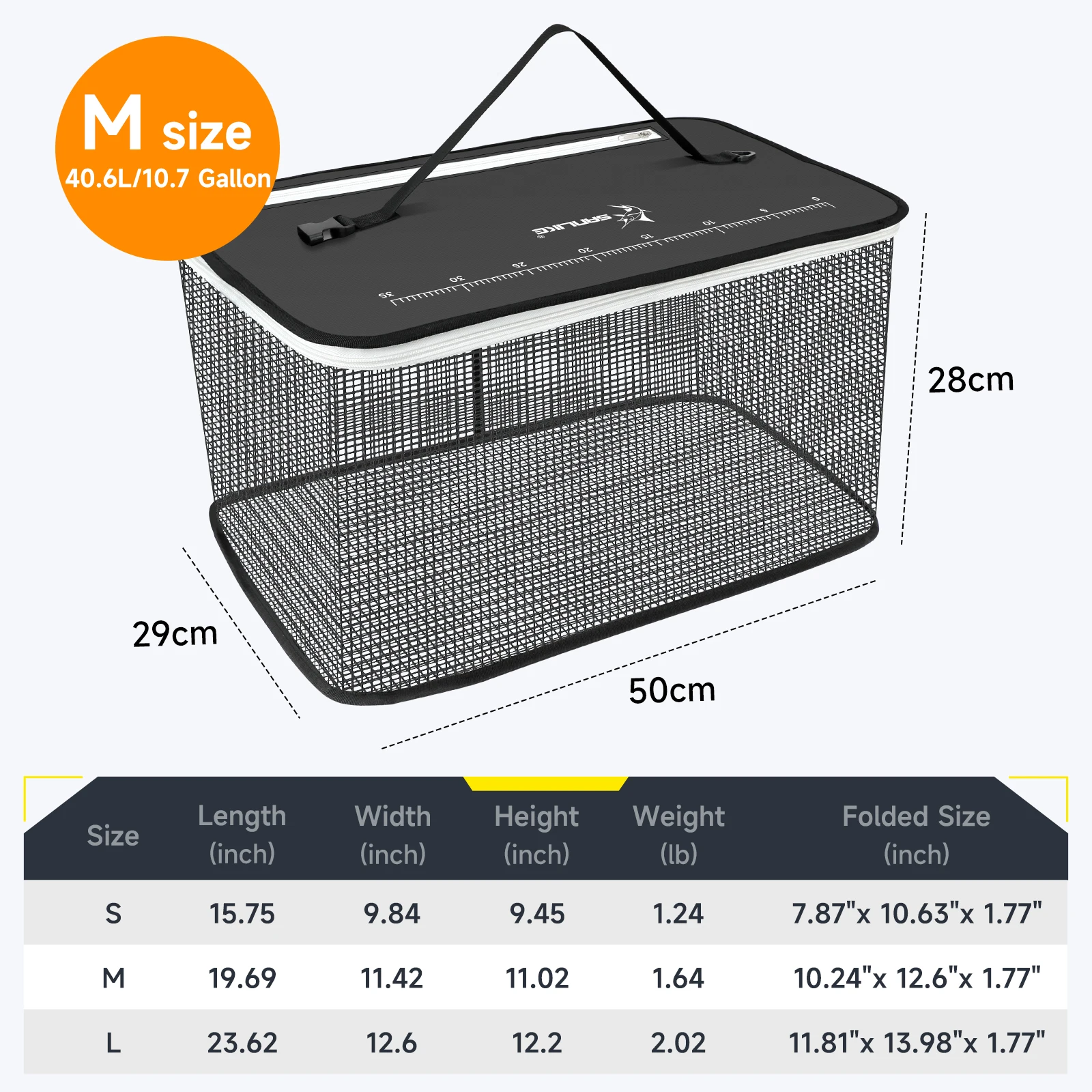 Keepnet SANLIKE – Cesta flotante plegable para peces vivos - imagen 5