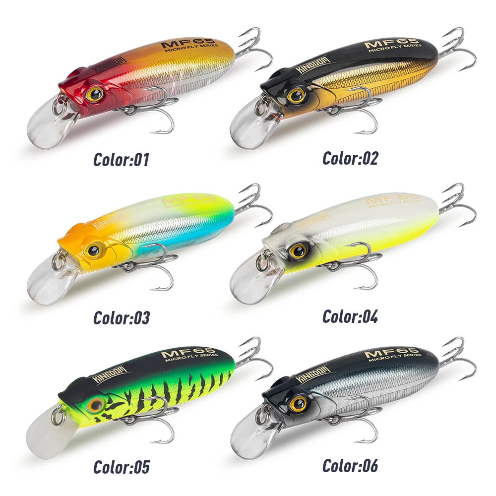 Kingdom Micro señuelo de pesca Minnow 4,7g 6,2g 9,8g 12,2g cebos artificiales flotantes que se hunden 45mm 55mm 65mm cebos duros de fundición larga - imagen 5