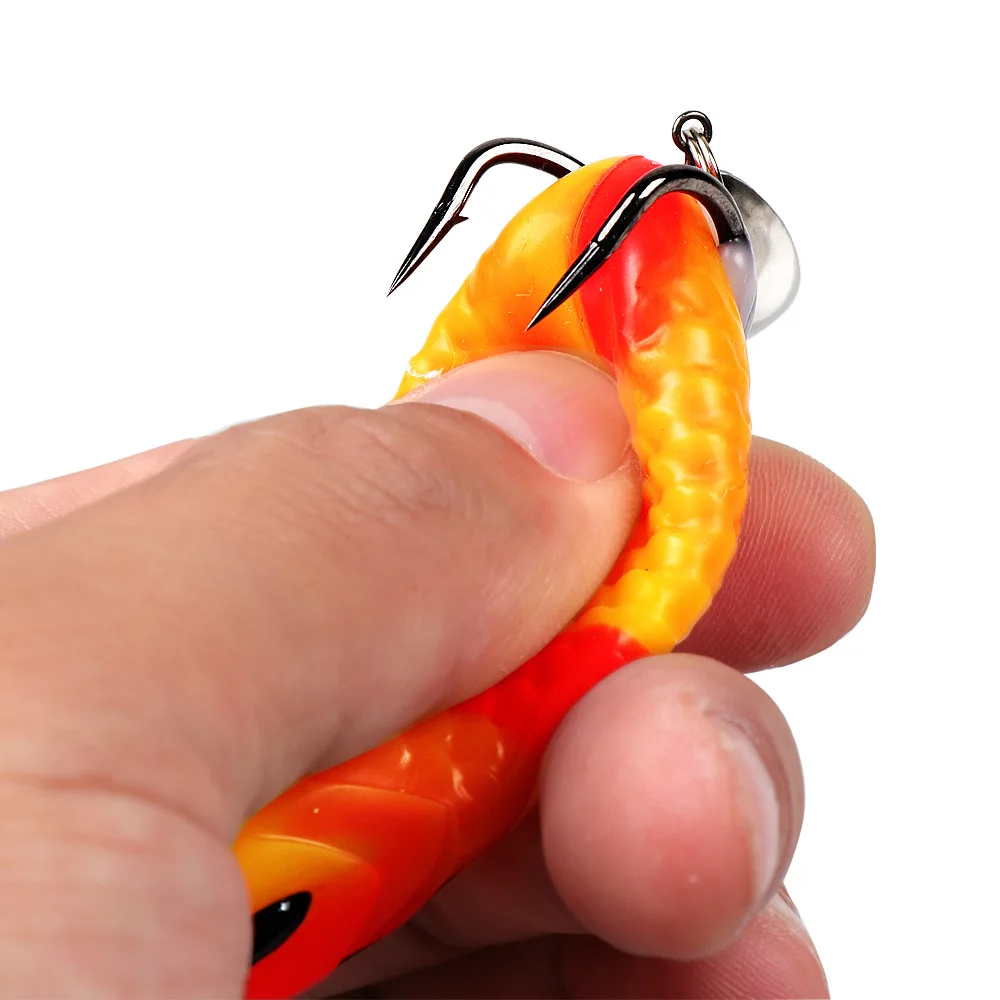 Señuelo de pesca de rana blanda, cebo con gancho de canal de sangre, 10g/16g - imagen 3