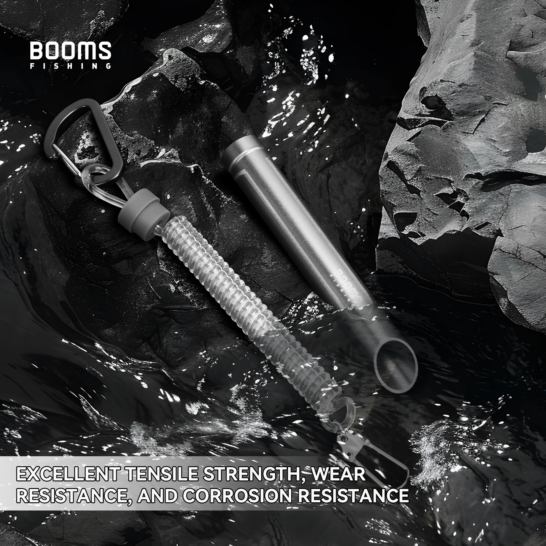 Booms Fishing-cordón en espiral de tubo T09, herramienta de cordón de pesca retráctil, cordón de bobina para pesca con mosca, Camping, mochilero al aire libre - imagen 2