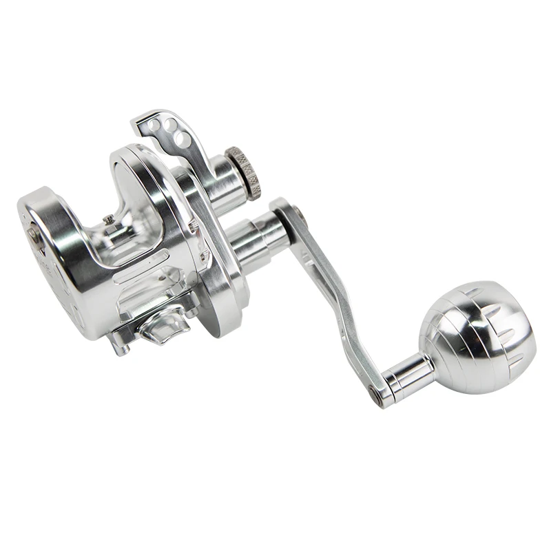 Chapado serie 100/200 mano izquierda y derecha carretes de pesca totalmente metálicos equipo de carpa carrete de jigging Baitcasting - imagen 3