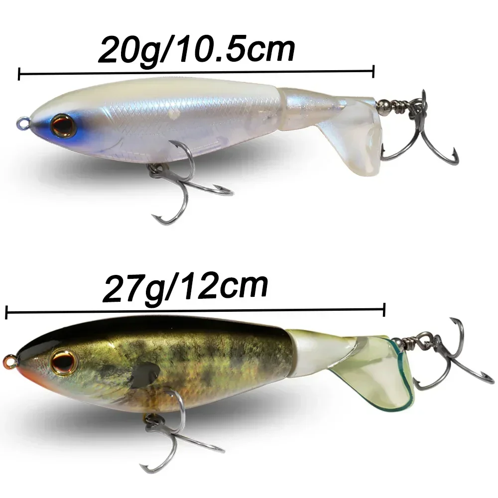 2 uds Kit de hélice Plopper 20g 27g anzuelo de cebo duro Swimbait Pesca Spin Tail Wobbler Chopp pescador Pesca Topwater Crankbait señuelo - imagen 2